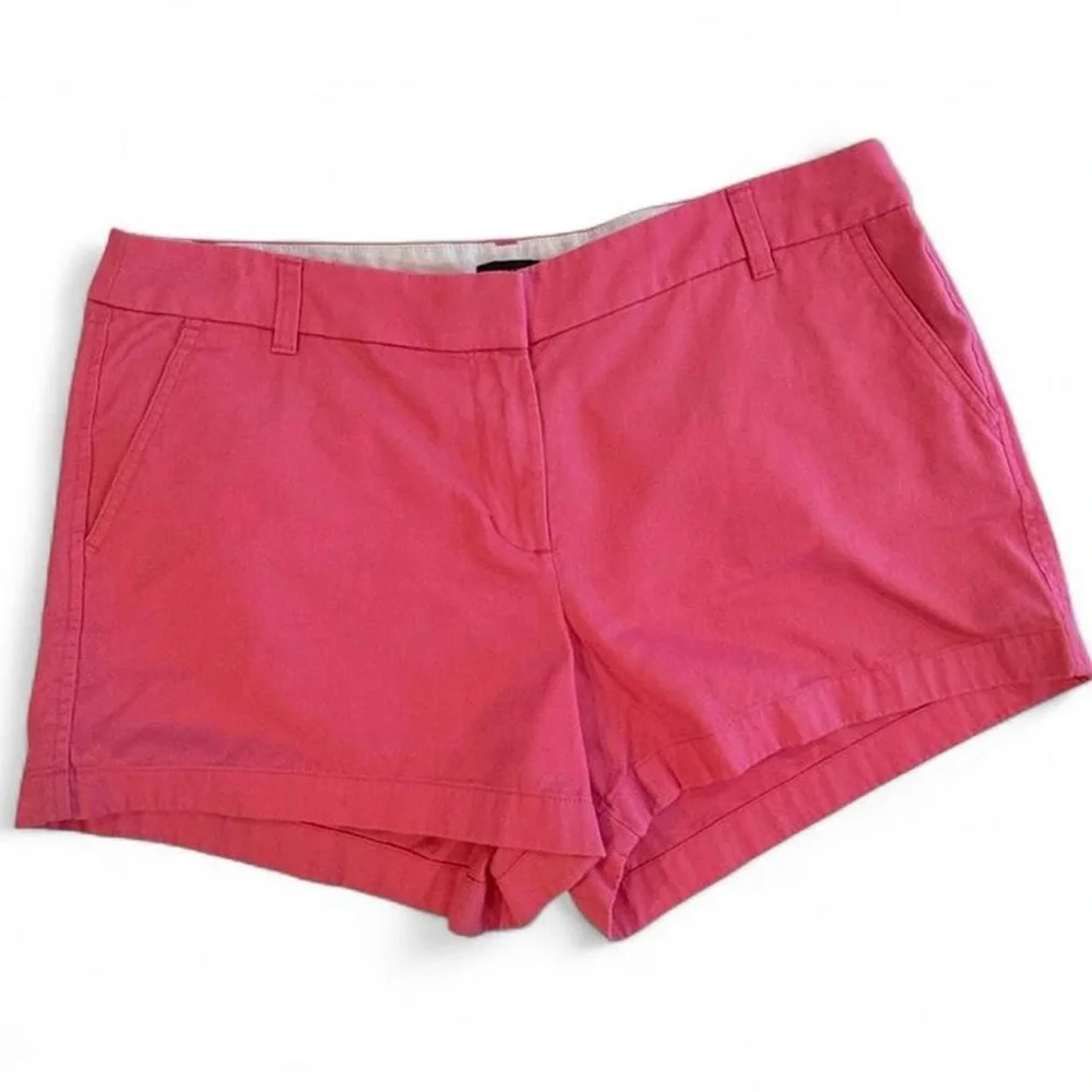 J.Crew Pink Cotton Chino Shorts Size 14 Preppy Summer - Picture 5 of 8